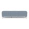 Lesro Siena Lounge Reception 3 Seat Bench, Brushed Steel, RS Rain Song Upholstery SN3001 - alternate 1